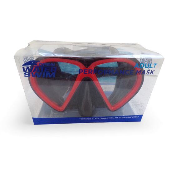 Open Water Swim Adult Performance Mask Tempered Glass Adjustable Strap New - Picture 1 of 3